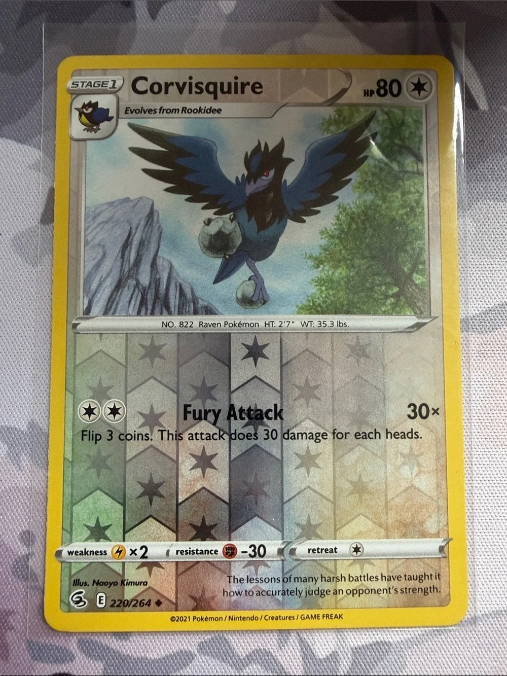 Rookidee Corvisquire Corviknight Reverse Holo Evolution Pokémon Card Lot ✨5/$25✨